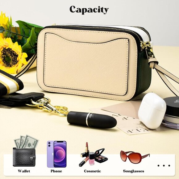 Leather Crossbody Bags for Women - Camera Bag Clutch - Picture 7 of 7